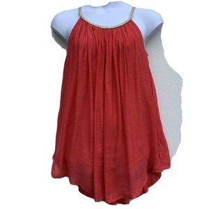 Nouveaumonde Women Blouse Size Large‎ Coral Round N